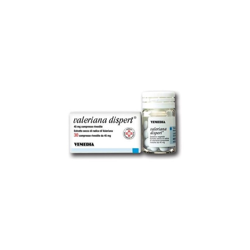 Vemedia Pharma Valeriana Dispert 45 Mg Compresse Rivestite Estratto Secco Di Radice Di Valeriana