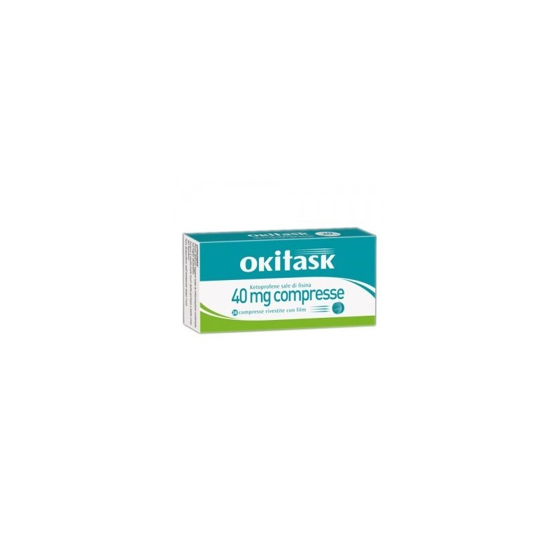 Dompe' Farmaceutici Okitask 40 Mg Compresse Rivestite Con Film Ketoprofene Sale Di Lisina
