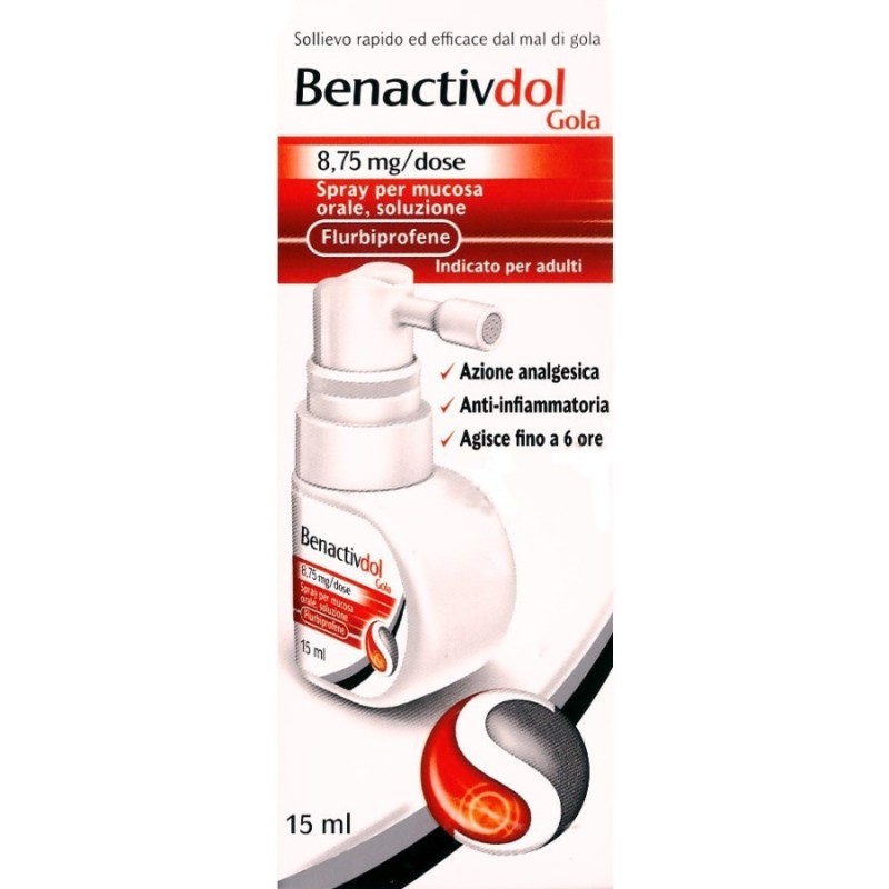Reckitt Benckiser H. Benactivdol Gola 8,75 Mg/dose Spray Per Mucosa Orale, Soluzione Flurbiprofene