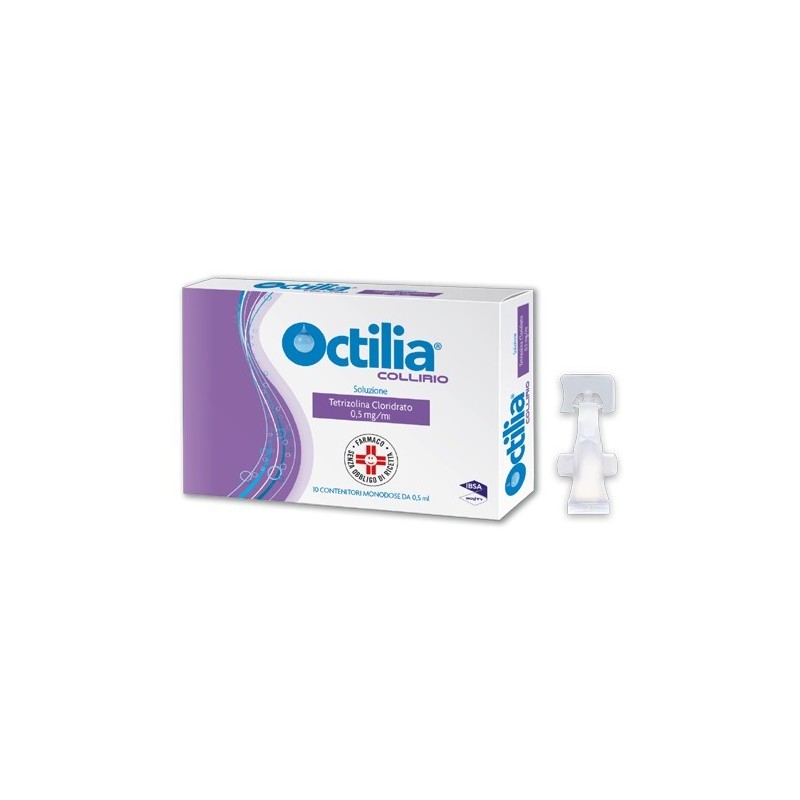 Ibsa Farmaceutici Italia Octilia 0,5 Mg/ml Collirio, Soluzione, 10 Contenitori Monodose Da 0.5 Ml Tetrizolina Cloridrato