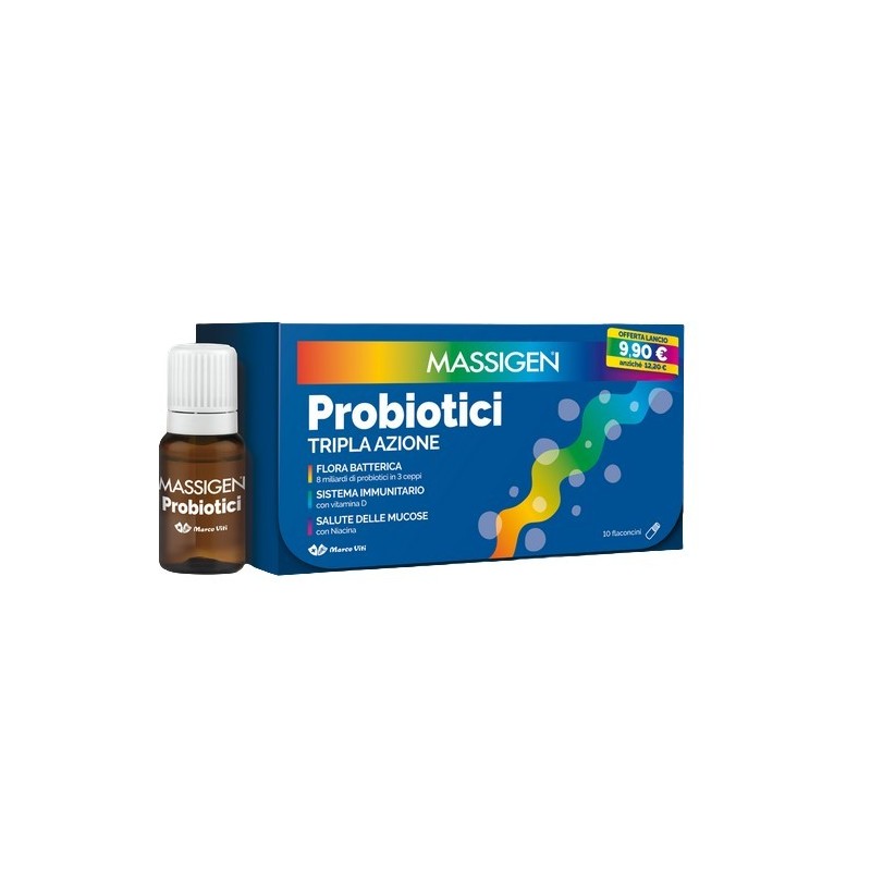 Massigen Probiotici 10 Flaconcini da 8 ml