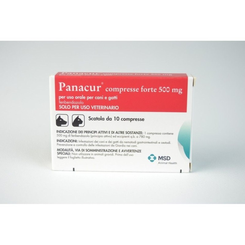 Msd Animal Health Panacur Compresse Forte 500 Mg Per Uso Orale Per Cani E Gatti