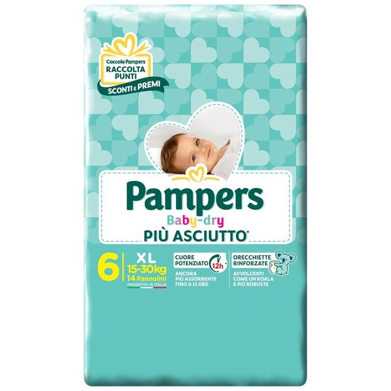 Fater Pampers Baby Dry Dwct Xl 14 Pezzi