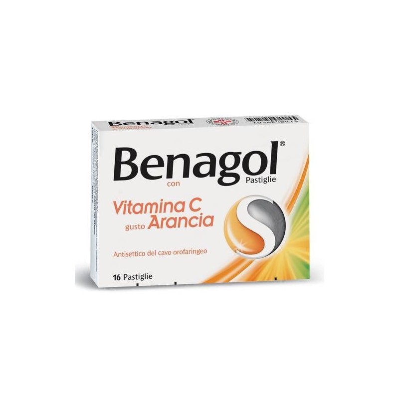 Reckitt Benckiser H. Benagol 1,2 Mg + 0,6 Mg + 74,9 Mg + 33,5 Mg Pastiglie Con Vitamina C Gusto Arancia 2,4-diclorobenzil Alcool