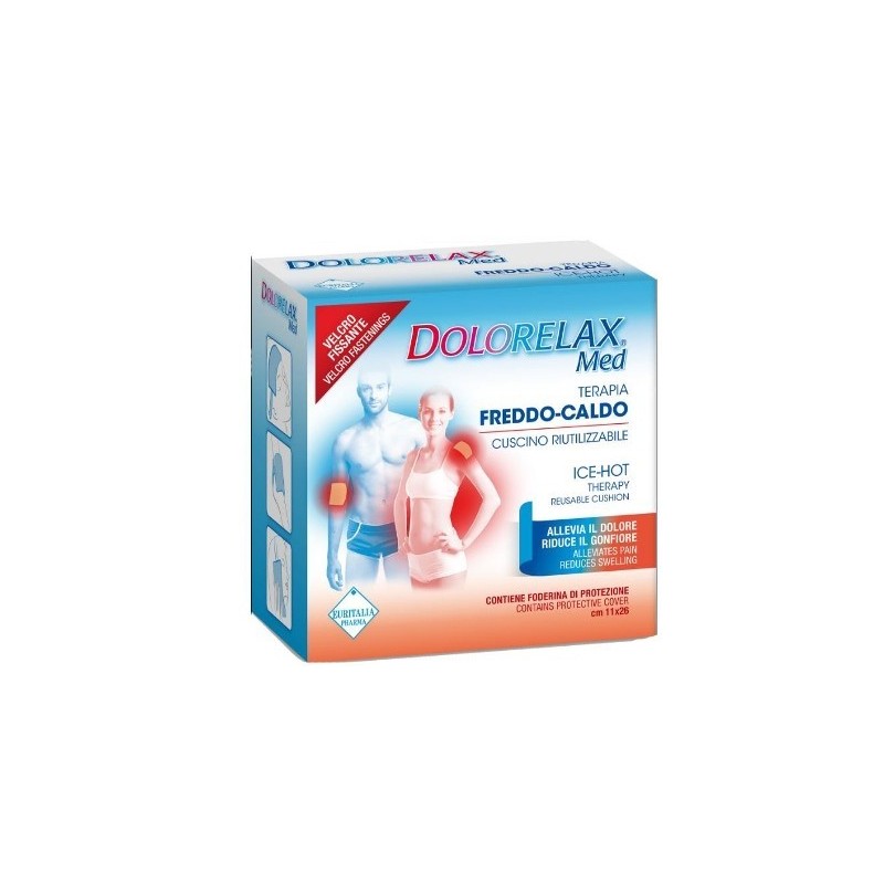 Euritalia Pharma Dolorelax Ice Hot Cuscino Riutilizzabile Con Velcro Fissante 11x26 Cm