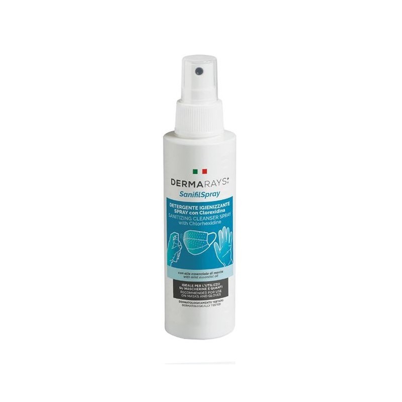 Dermarays Sanifil Spray Detergente Igienizzante Spray Con Clorexidina Per Mascherine E Guanti 100 Ml