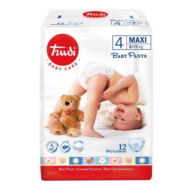 S. I. L. C. Trudi Baby Care Pants Maxi 8/15kg 12 Pezzi