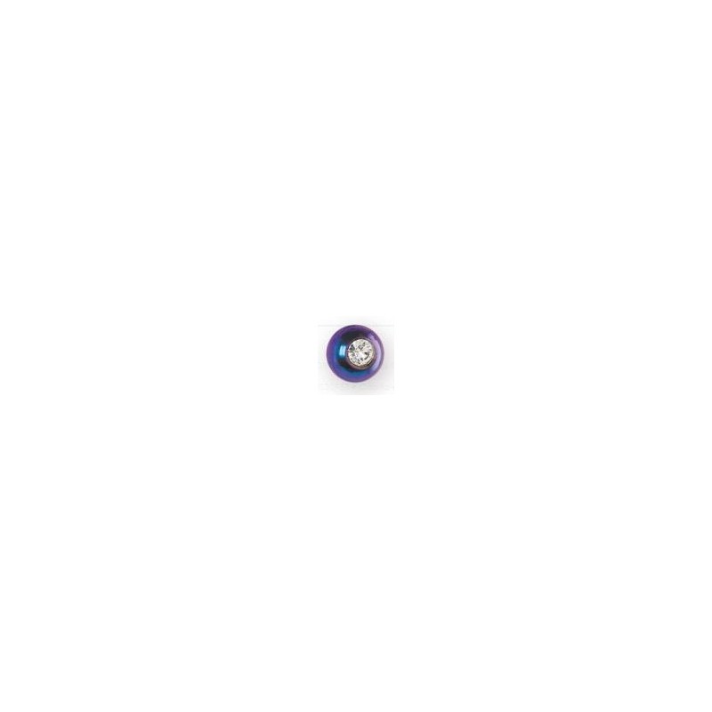 Sanico Inverness Orecchini Pallina Cristallo 4mm Anodizzato Blu Titanio R530c