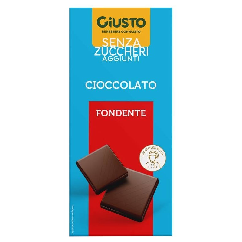 Farmafood Giusto Senza Zucchero Tavoletta Cioccolato Fondente 85 G