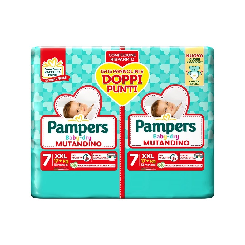 Fater Pampers Baby Dry Pannolino Mutandina Duo Downcount Xxl 26 Pezzi