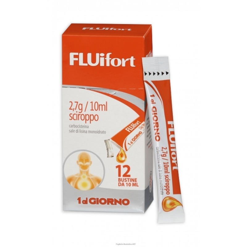 Dompe' Farmaceutici Fluifort 2,7 G/10 Ml Sciroppo Carbocisteina Sale Di Lisina Monoidrato