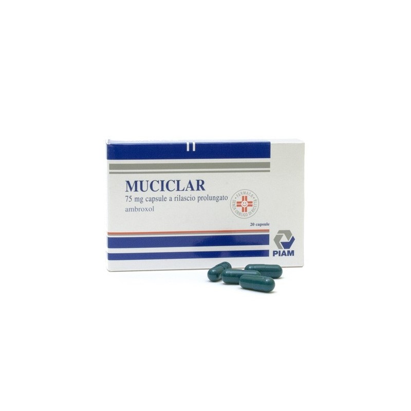 Piam Farmaceutici Muciclar 15mg/5ml Sciroppo Muciclar 75 Mg Capsule A Rilascio Prolungato Muciclar 30 Mg Granulato Per Soluzione