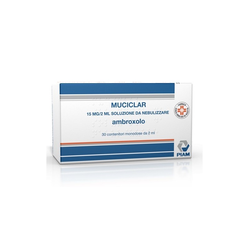 Piam Farmaceutici Muciclar 15 Mg/2 Ml Soluzione Da Nebulizzare Ambroxolo Cloridratomedicinale Equivalente