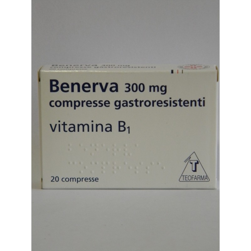 Teofarma Benerva 300 Mg Compresse Gastroresistentitiamina Cloridrato 