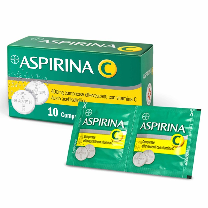 Bayer Aspirina 400 Mg Compresse Effervescenti Con Vitamina C Acido Acetilsalicilico + Acido Ascorbico
