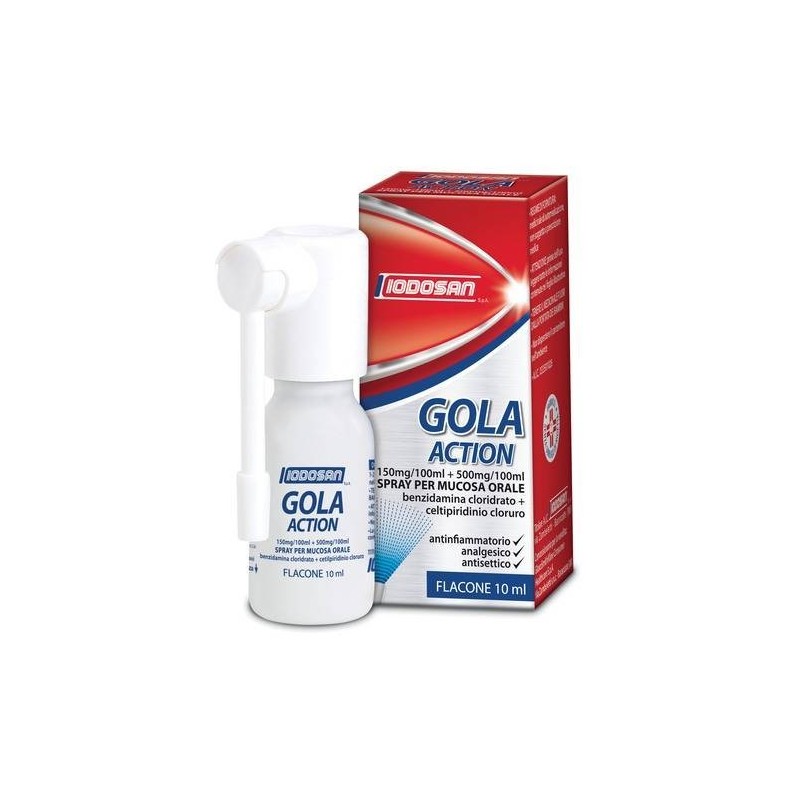 Haleon Italy Gola Action 1,5 Mg/ml + 5 Mg/ml Spray Per Mucosa Orale, Soluzione Benzidamina Cloridrato/cetilpiridinio Cloruro