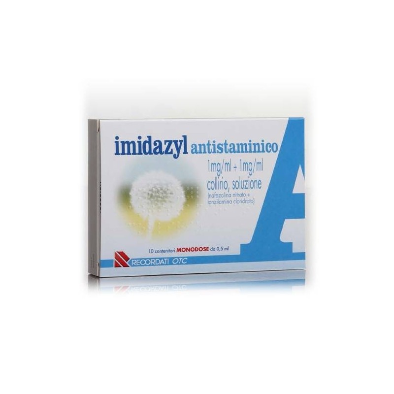 Recordati Imidazyl Antistaminico 1 Mg/ml + 1 Mg/ml Collirio, Soluzione Nafazolina Nitrato + Tonzilamina Cloridrato