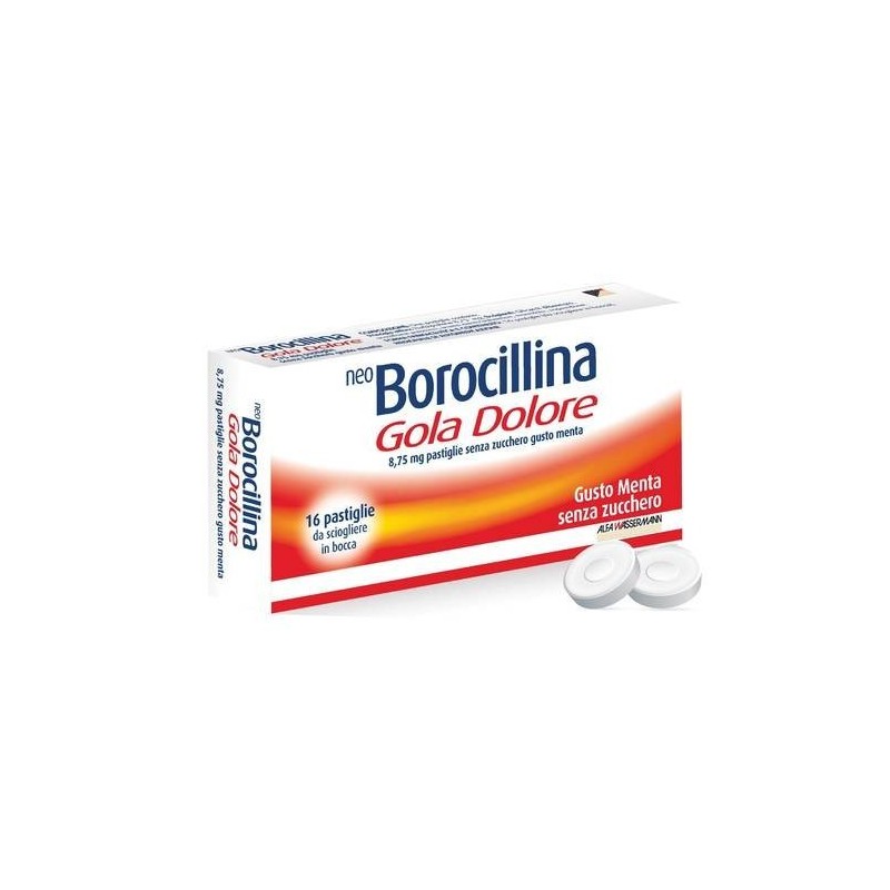 Neo Borocillina Gola Dolore 8,75 Mg Pastiglie Senza Zucchero Gusto Menta