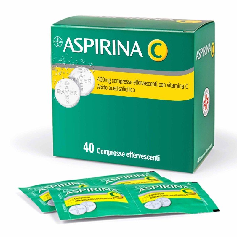 Bayer Aspirina 400 Mg Compresse Effervescenti Con Vitamina C Acido Acetilsalicilico + Acido Ascorbico